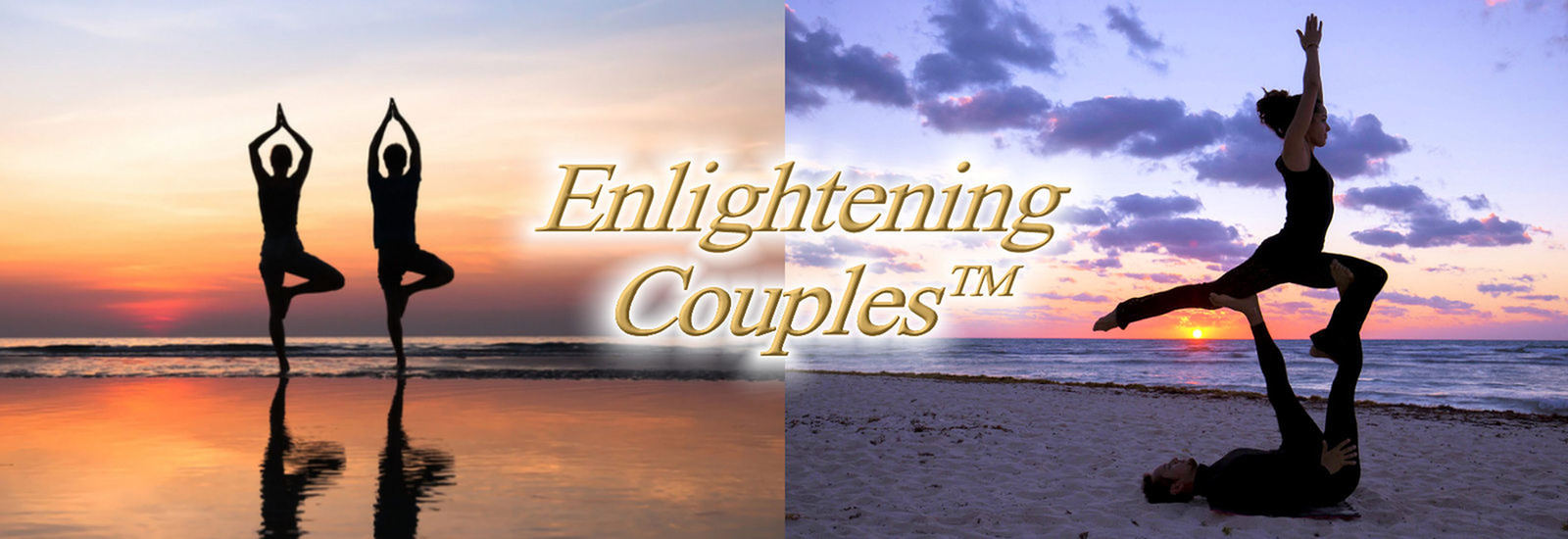 Enlightening Couples - Two Couples doing Beach Yoga