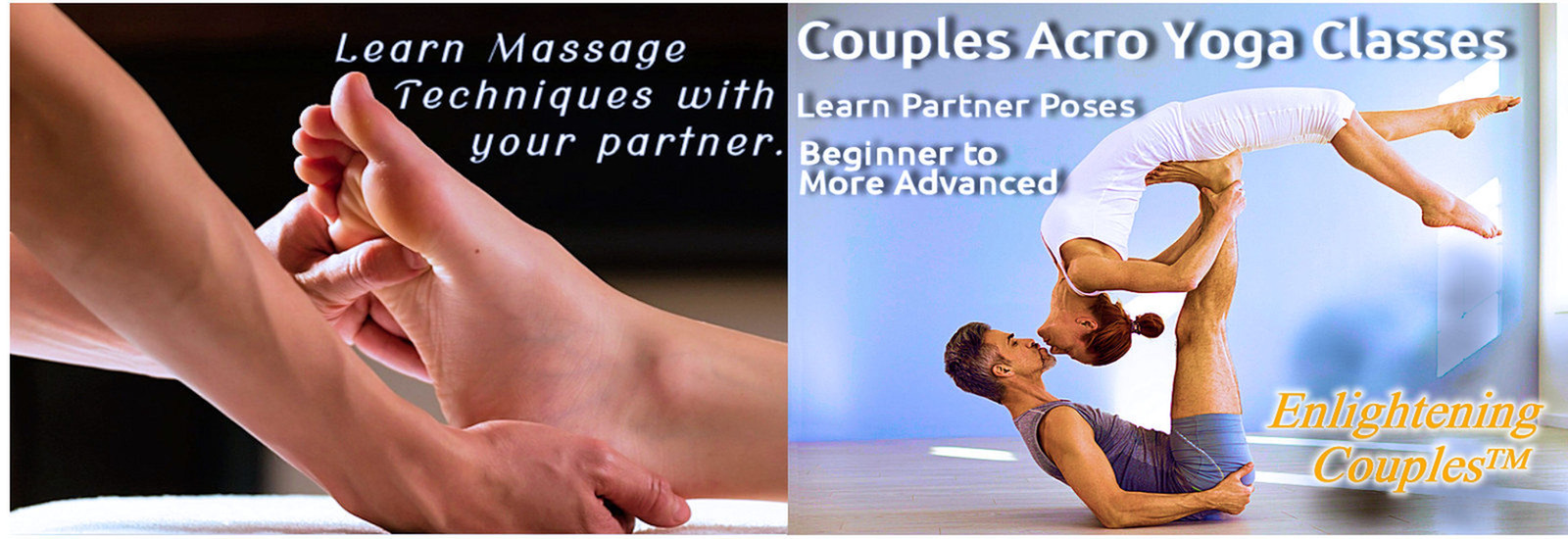 Learning Couples AcroYoga and Partner Massage